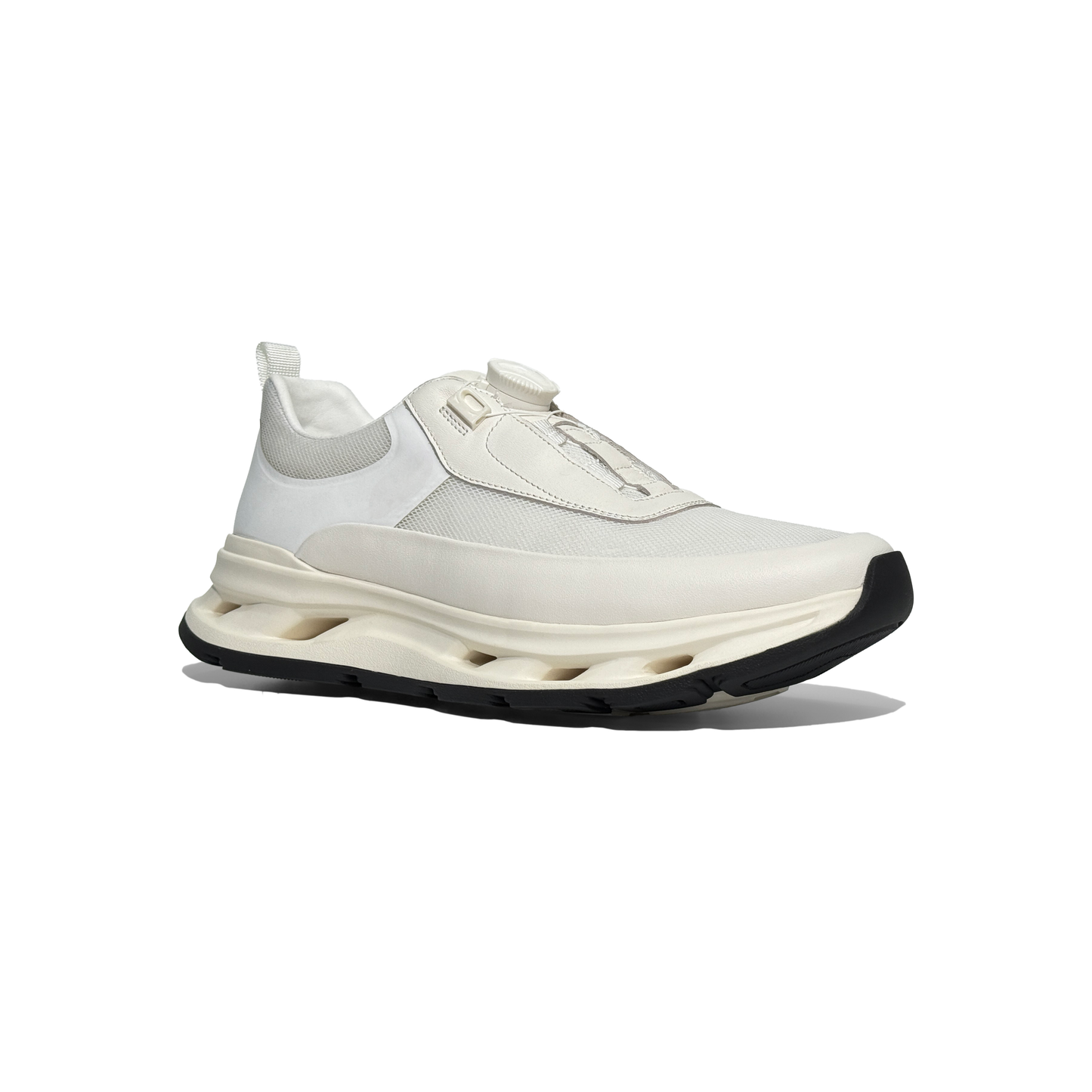 LAILE 2025 New Model Rotating Buckle Men’s Shoes, Thick Sole, Breathable, Casual Athletic Sneakers.
