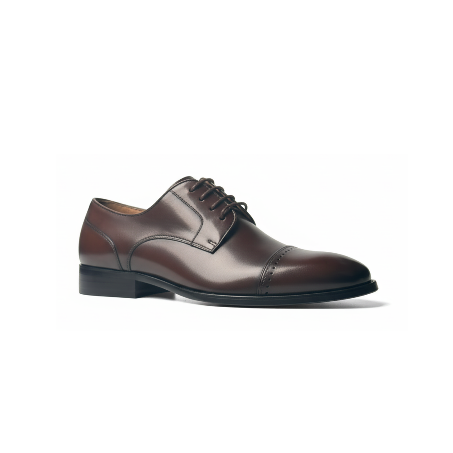 LAILE Hand Antiqued Cap Toe Oxford Dress Shoes