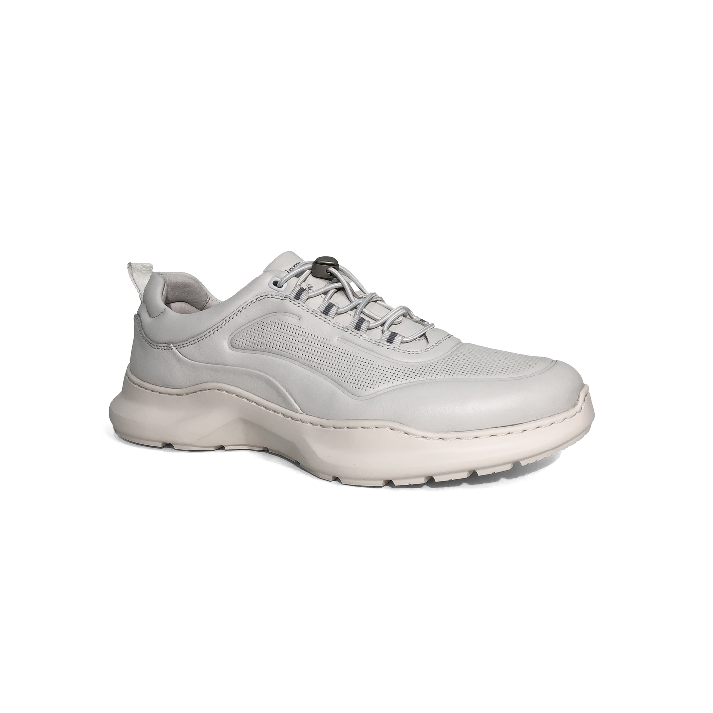 LAILE Polished Full Grain Perforated Auto Lace Walking Trainers