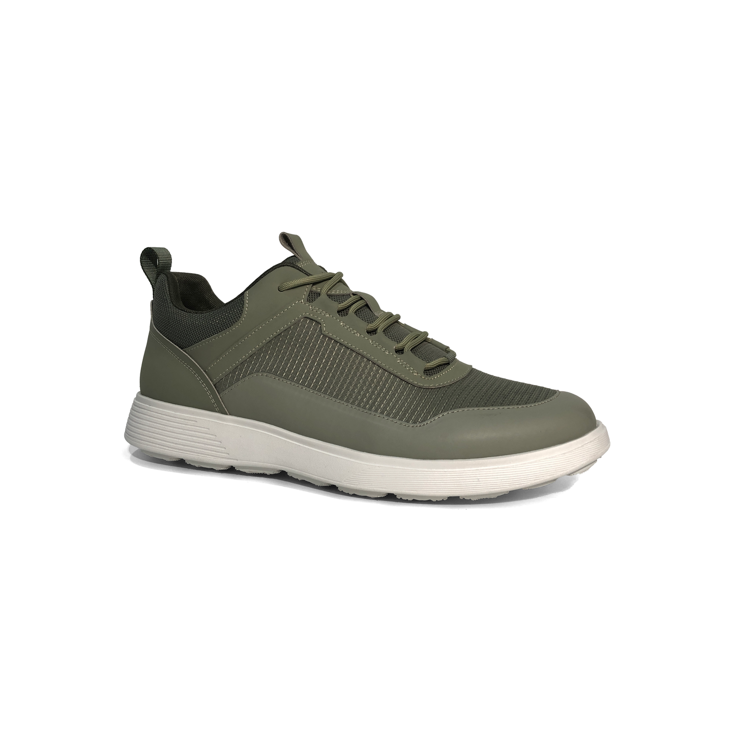 LAILE Grid Woven Mesh Hybrid Leather Low Platform Business Trainers