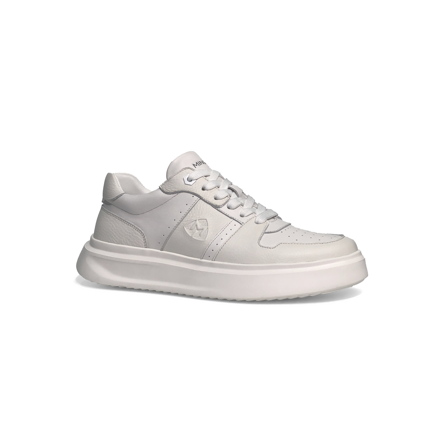LAILE Pebble Grain Leather Hybrid Platform Skate Sneakers