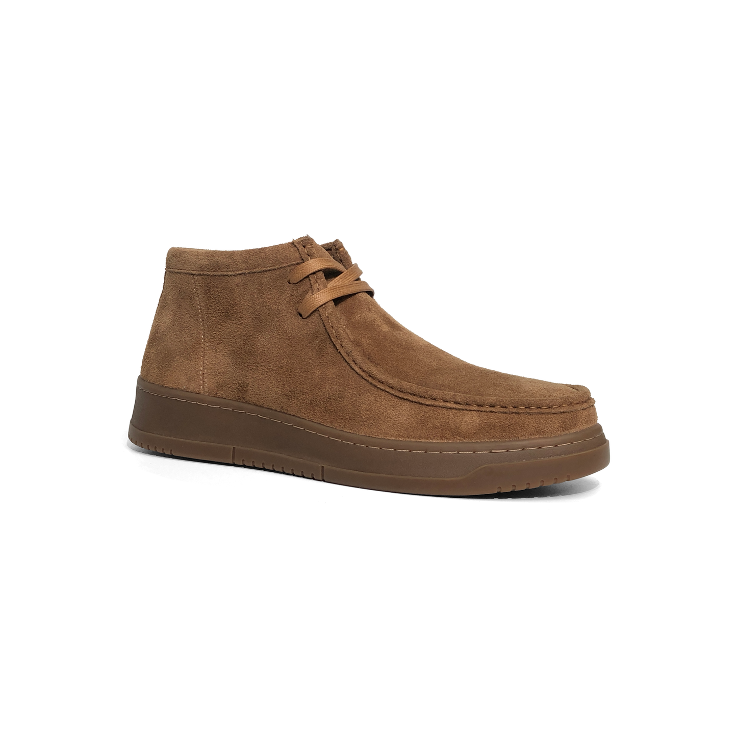 LAILE Matte Nubuck Moc Toe Two-Eye Chukka Ankle Boots