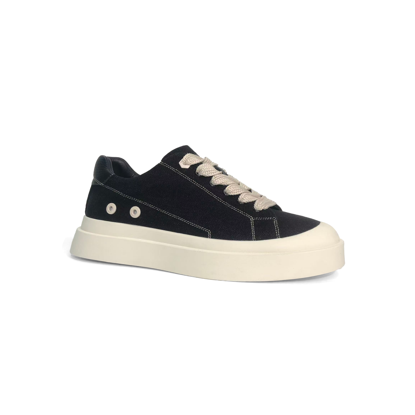 LAILE Thick Corduroy Canvas Platform Skate Sneakers