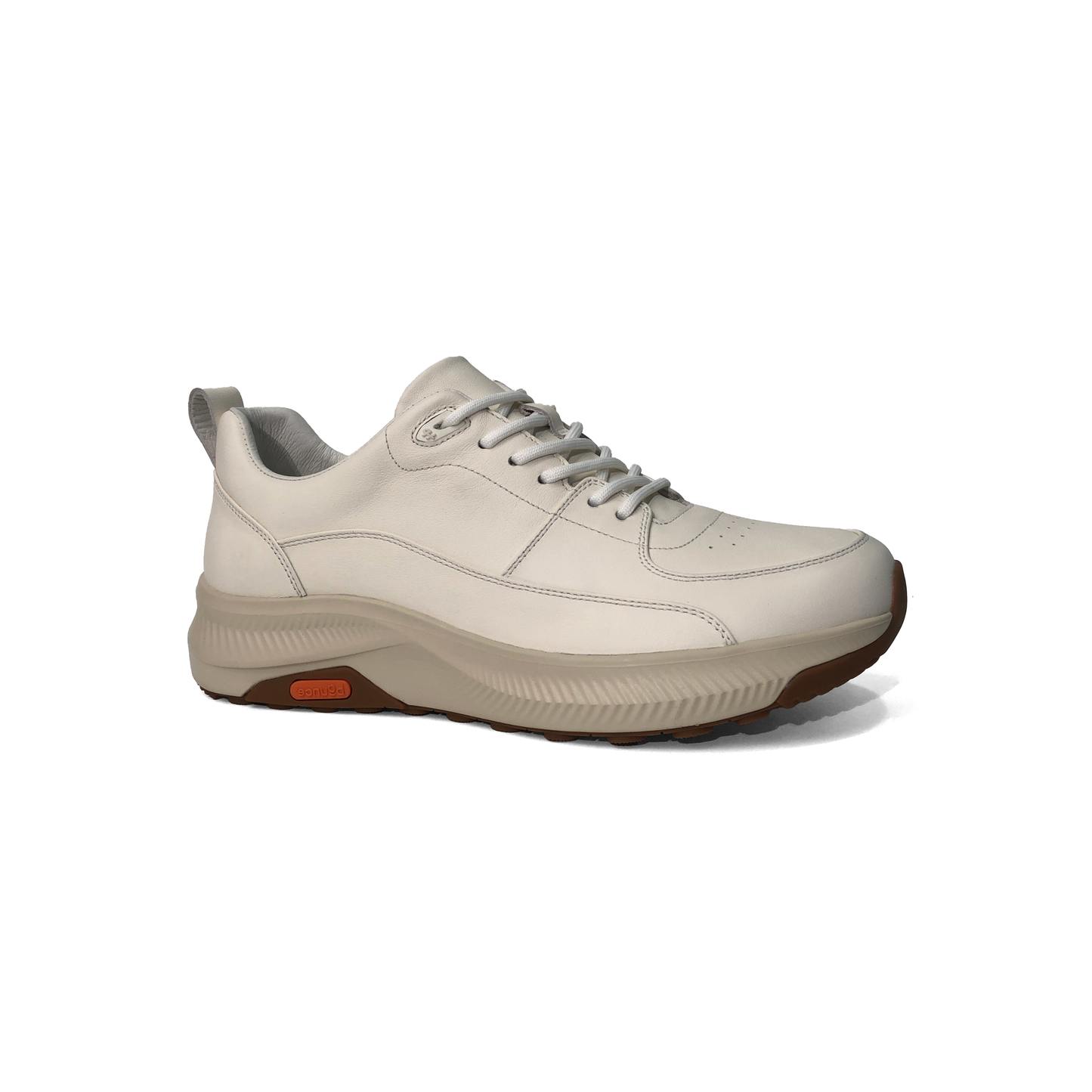 LAILE Full Grain Smooth Leather Support Walking Sneakers