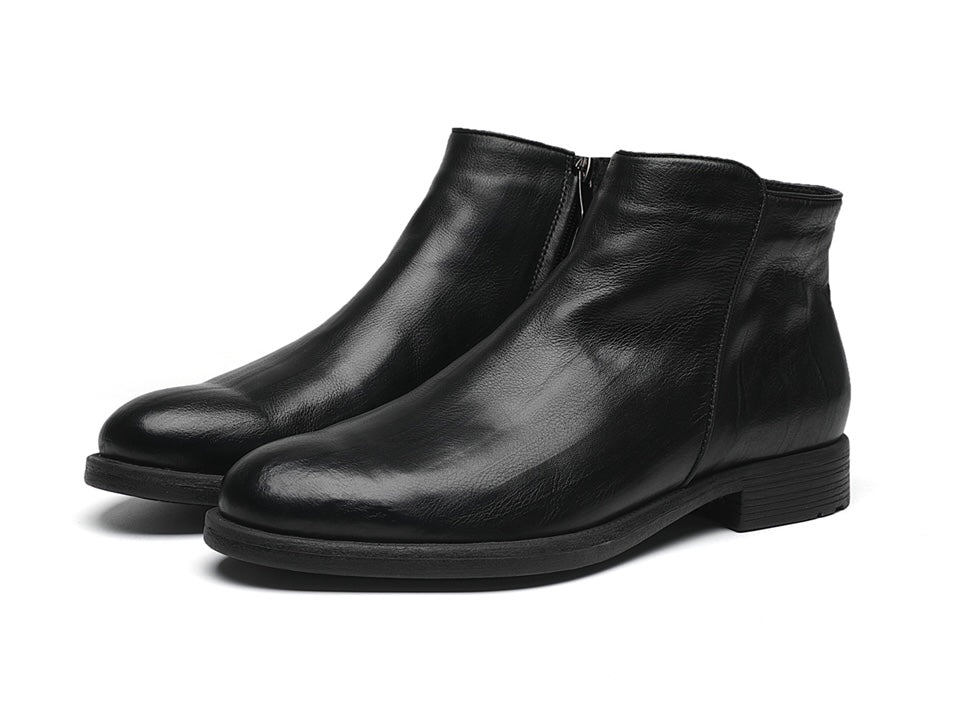 LAILE Classic Leather Ankle Boots – Minimalist Craftsmanship, Timeless Comfort