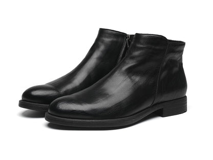 LAILE Classic Leather Ankle Boots – Minimalist Craftsmanship, Timeless Comfort