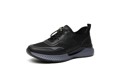 LAILE Men's Low-Top Casual Shoes - Made with Mesh Fabric and Top-Grain Cowhide, Breathable and Versatile