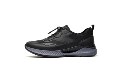 LAILE Men's Low-Top Casual Shoes - Made with Mesh Fabric and Top-Grain Cowhide, Breathable and Versatile