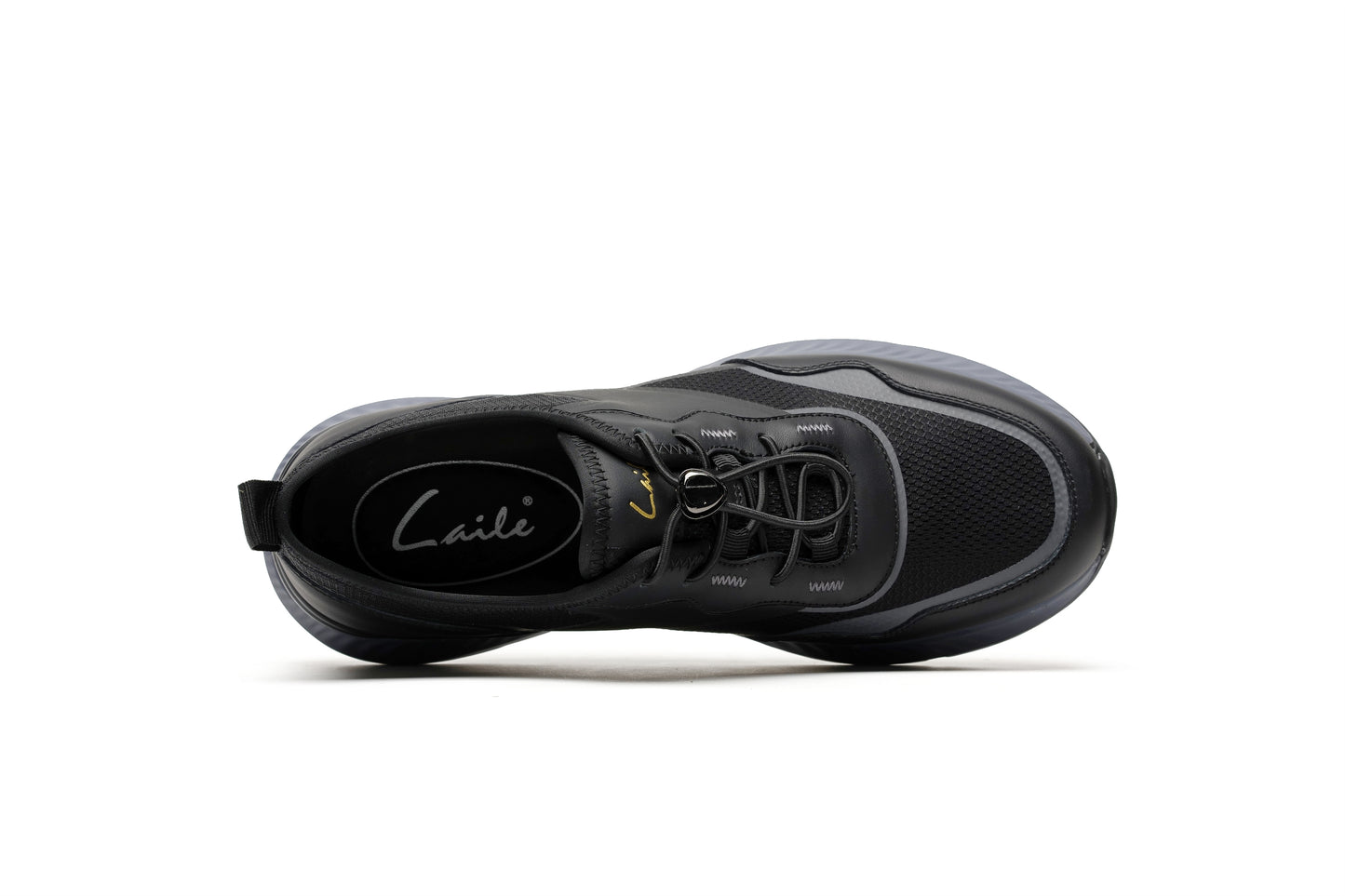 LAILE Men's Low-Top Casual Shoes - Made with Mesh Fabric and Top-Grain Cowhide, Breathable and Versatile