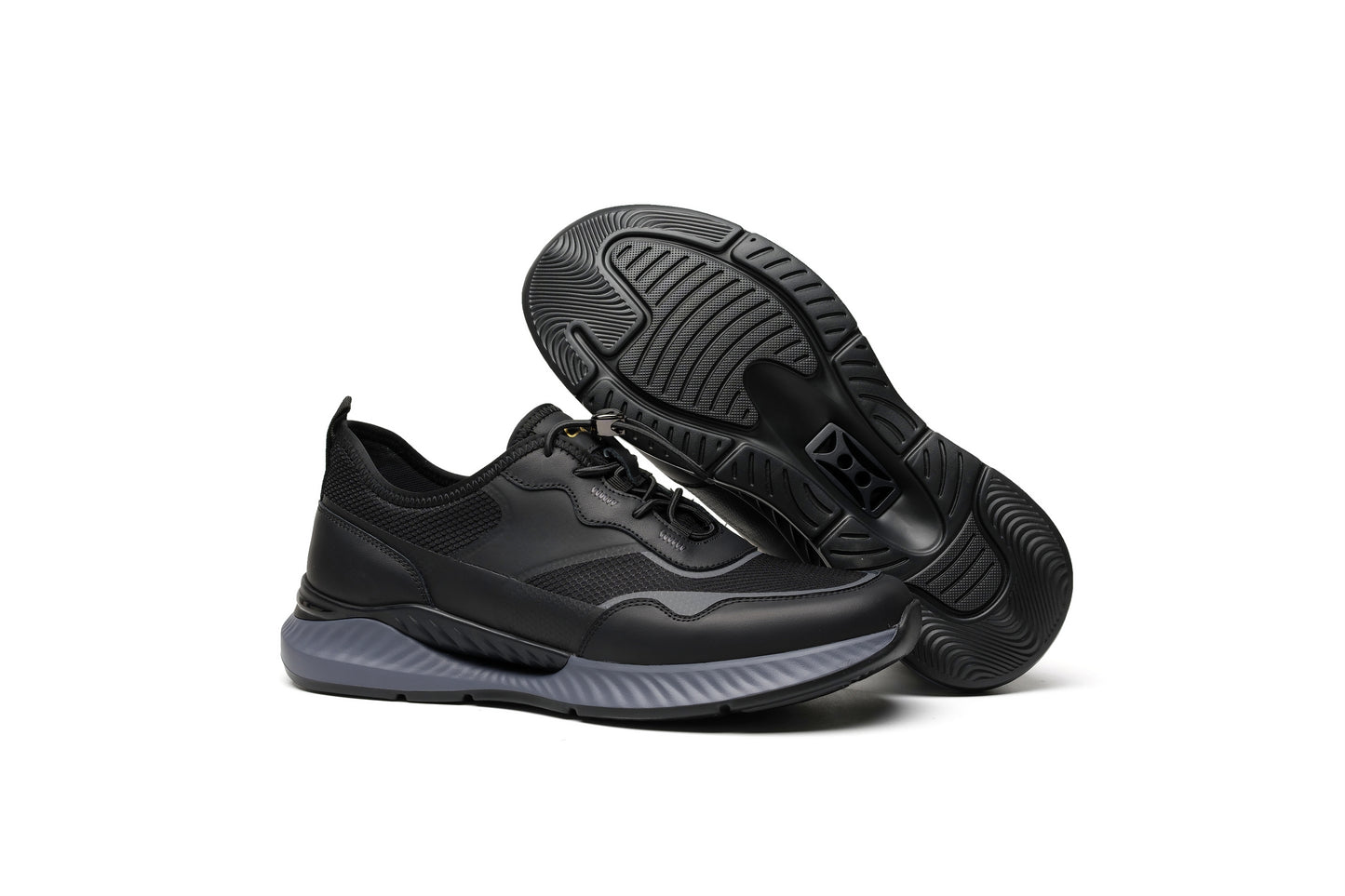 LAILE Men's Low-Top Casual Shoes - Made with Mesh Fabric and Top-Grain Cowhide, Breathable and Versatile