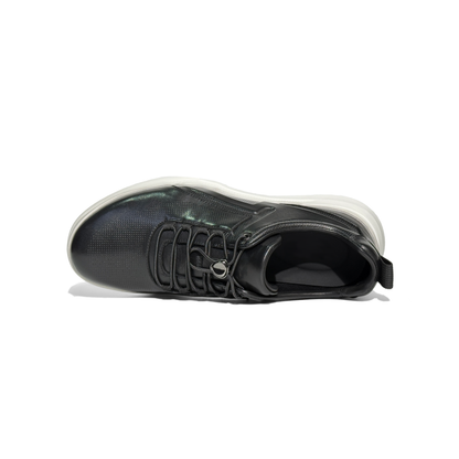 LAILE UrbanEase Men’s Leather Mesh Sneakers – Lightweight, Breathable, Shock-Absorbing Comfort for Everyday City Living