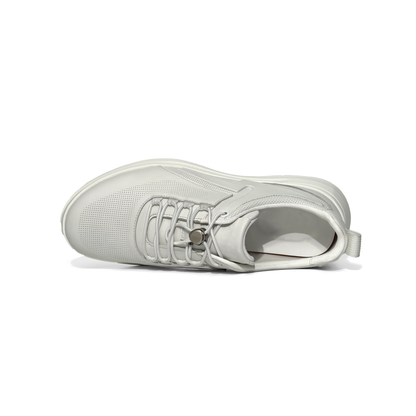 LAILE UrbanEase Men’s Leather Mesh Sneakers – Lightweight, Breathable, Shock-Absorbing Comfort for Everyday City Living