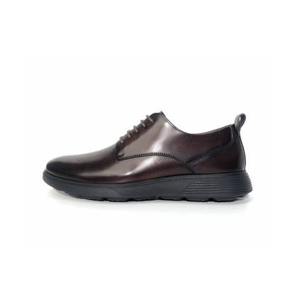 LAILE Polished Micro Perforated Plain Toe Oxford Trainers