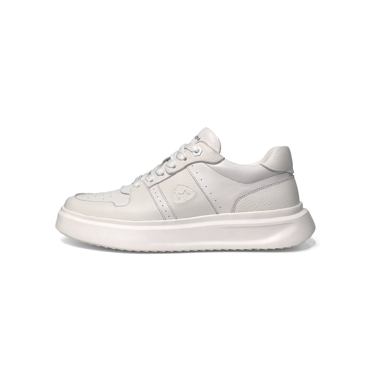 LAILE Pebble Grain Leather Hybrid Platform Skate Sneakers