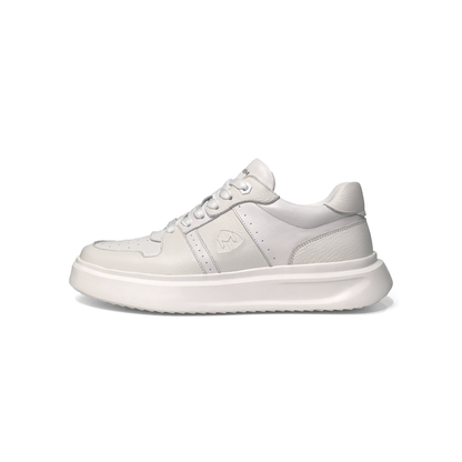 LAILE Pebble Grain Leather Hybrid Platform Skate Sneakers