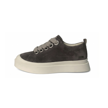 Laile Minimal Retro Suede Stacked Platform Sneaker 