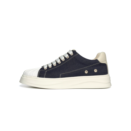LAILE Thick Corduroy Canvas Platform Skate Sneakers