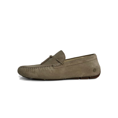LAILE Matte Nubuck Tassel Moc Toe Driving Loafers