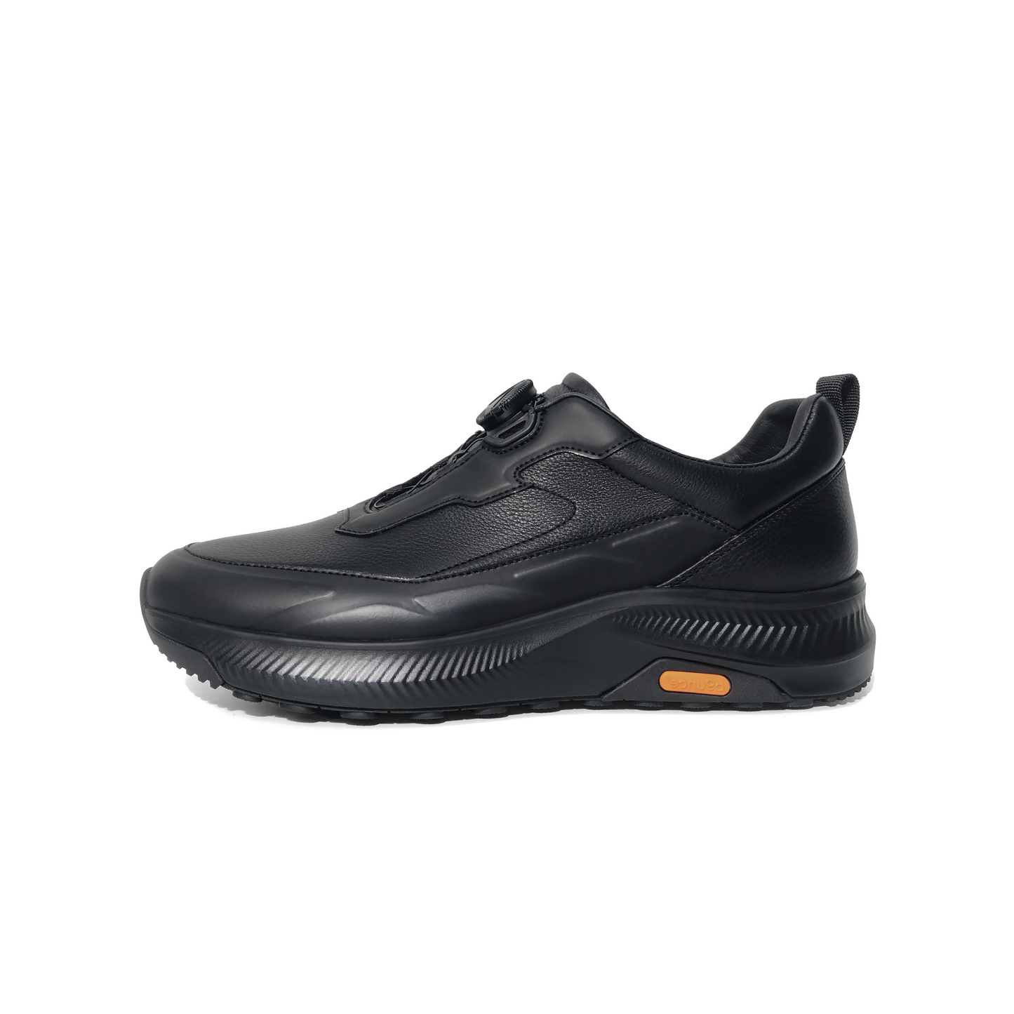 LAILE Full Grain Textured Leather Auto Toggle Elevated Business Trainers