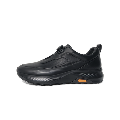 LAILE Full Grain Textured Leather Auto Toggle Elevated Business Trainers