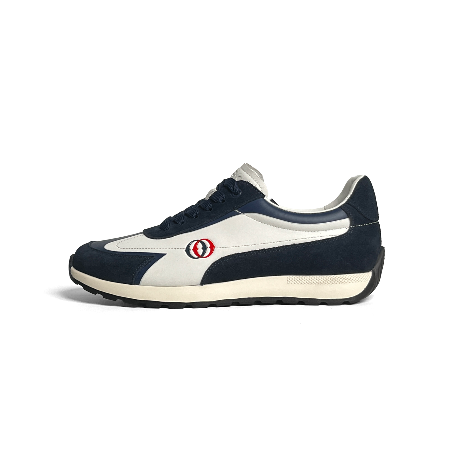 LAILE Dual Material Suede & Polished Leather Vintage Platform Trainers