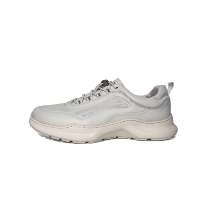 LAILE Polished Full Grain Perforated Auto Lace Walking Trainers