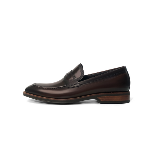 LAILE High Gloss Hand Polished Penny Slip-On Loafers