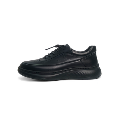 LAILE Breathable Punch Detail Leather Casual Shoes
