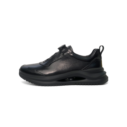 LAILE Polished Full Grain Leather Air Cushion Walking Sneakers