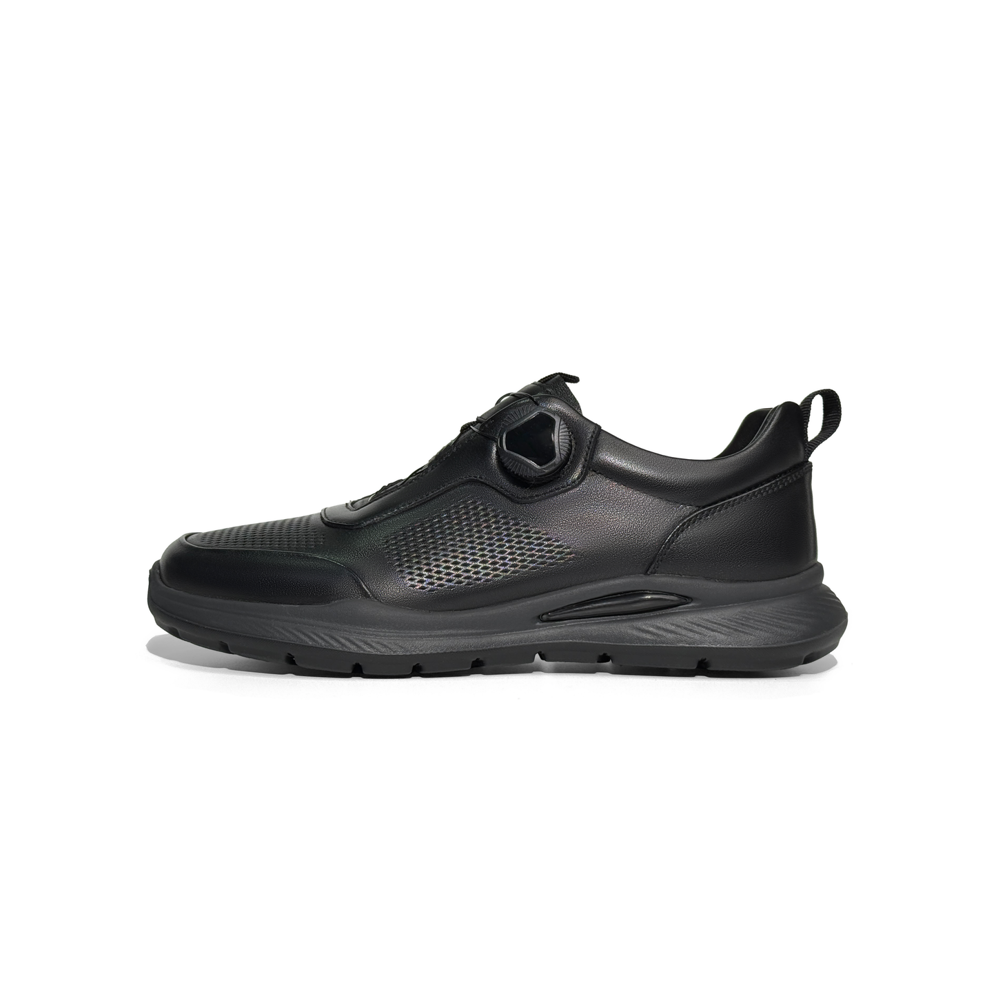LAILE 2025 New Model Rotating Buckle Men’s Shoes, Soft Genuine Leather Upper, Business-Style Sneakers.