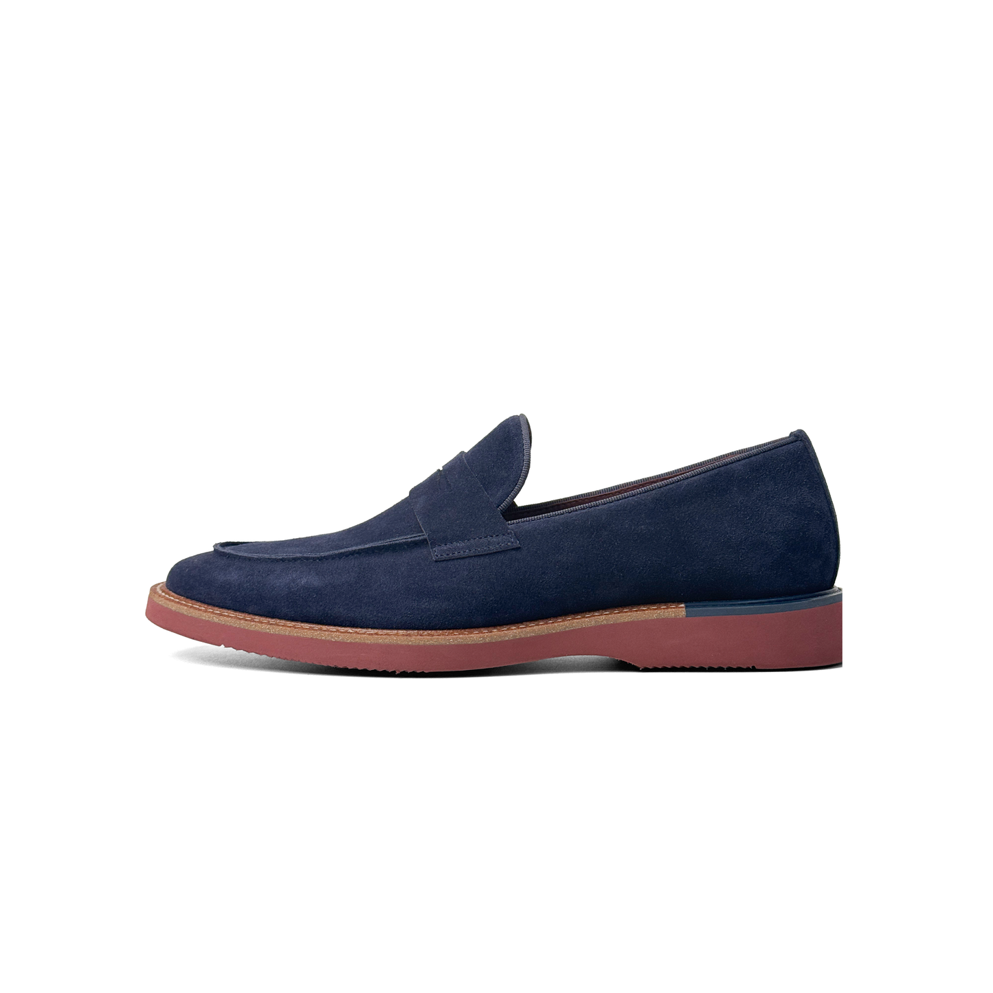 LAILE Matte Nubuck Suede Penny Slip-On Loafers