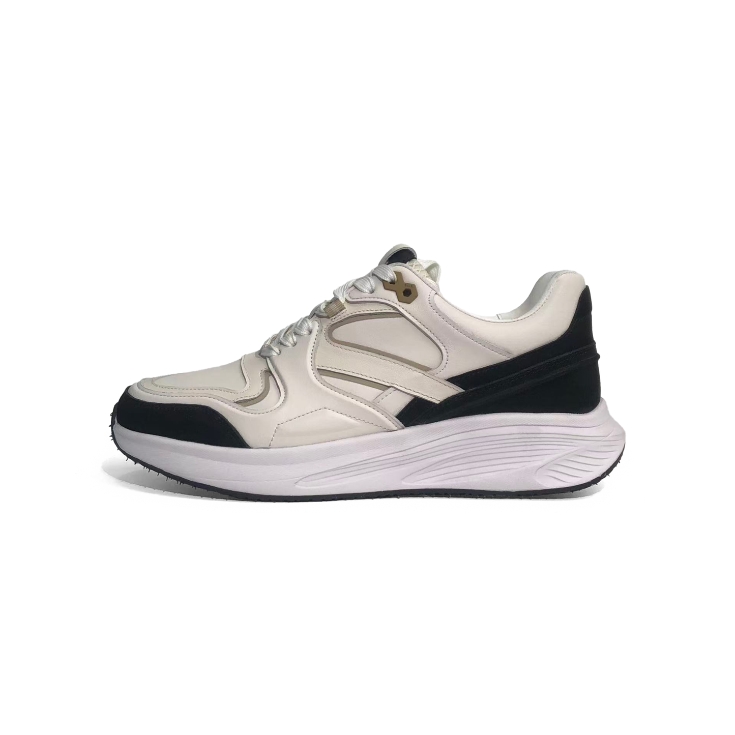 LAILE Full Grain Smooth Leather Performance Running Sneakers
