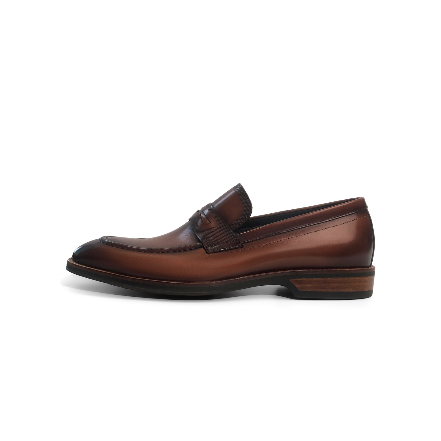 LAILE High Gloss Hand Polished Penny Slip-On Loafers