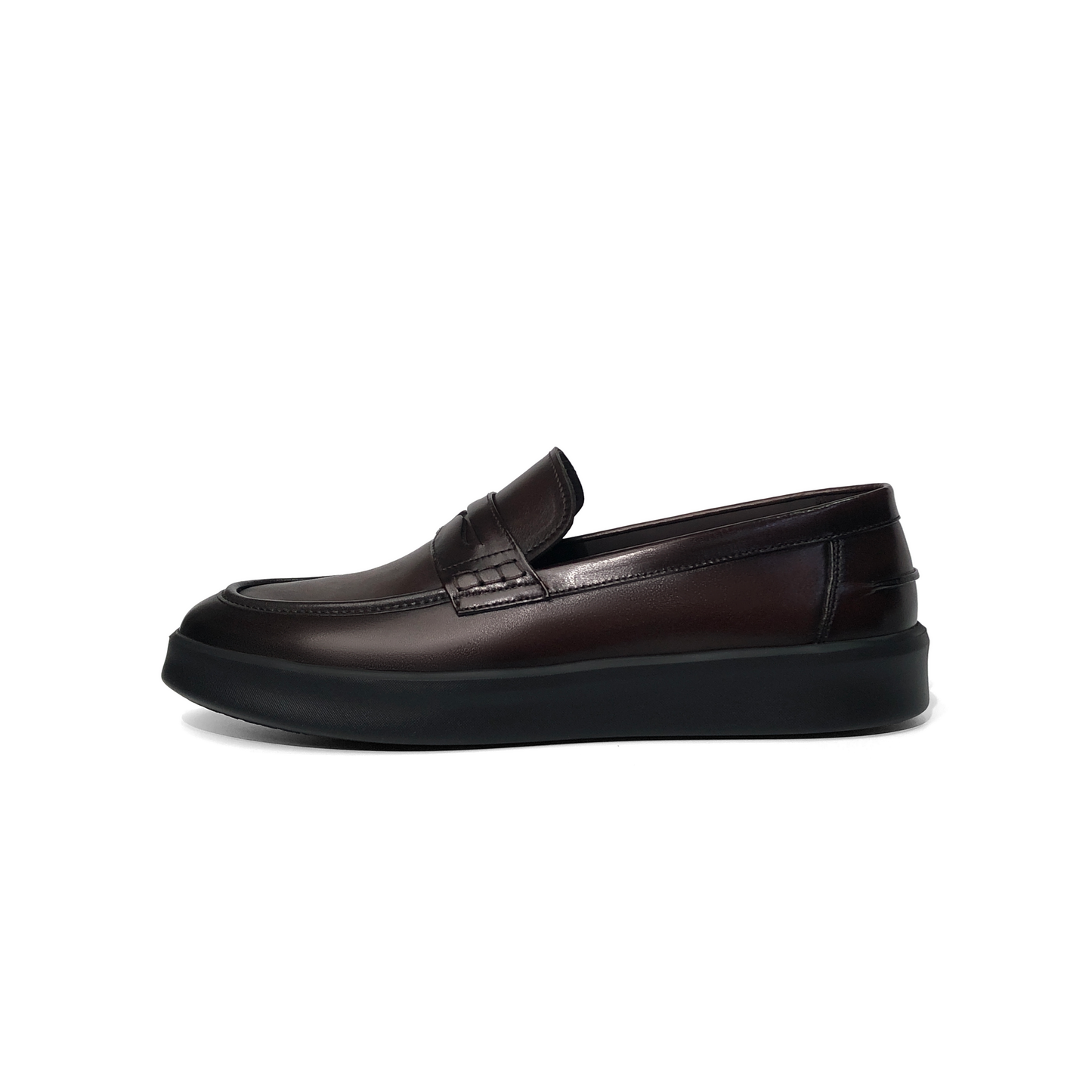 LAILE Hand Antiqued Penny Slip-On Loafers