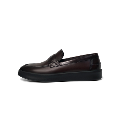 LAILE Hand Antiqued Penny Slip-On Loafers