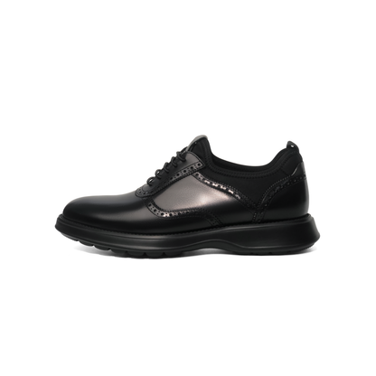 Black Brogue Wingtip Hybrid Oxford Shoes
