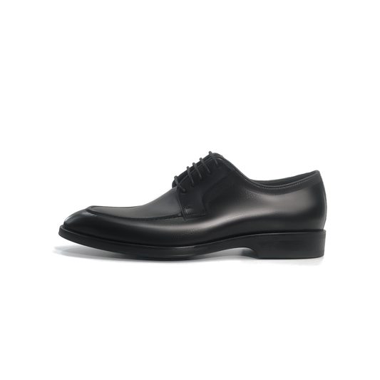 LAILE Gradient Antiqued Calfskin Four-Eye Lace-Up Derby Shoe