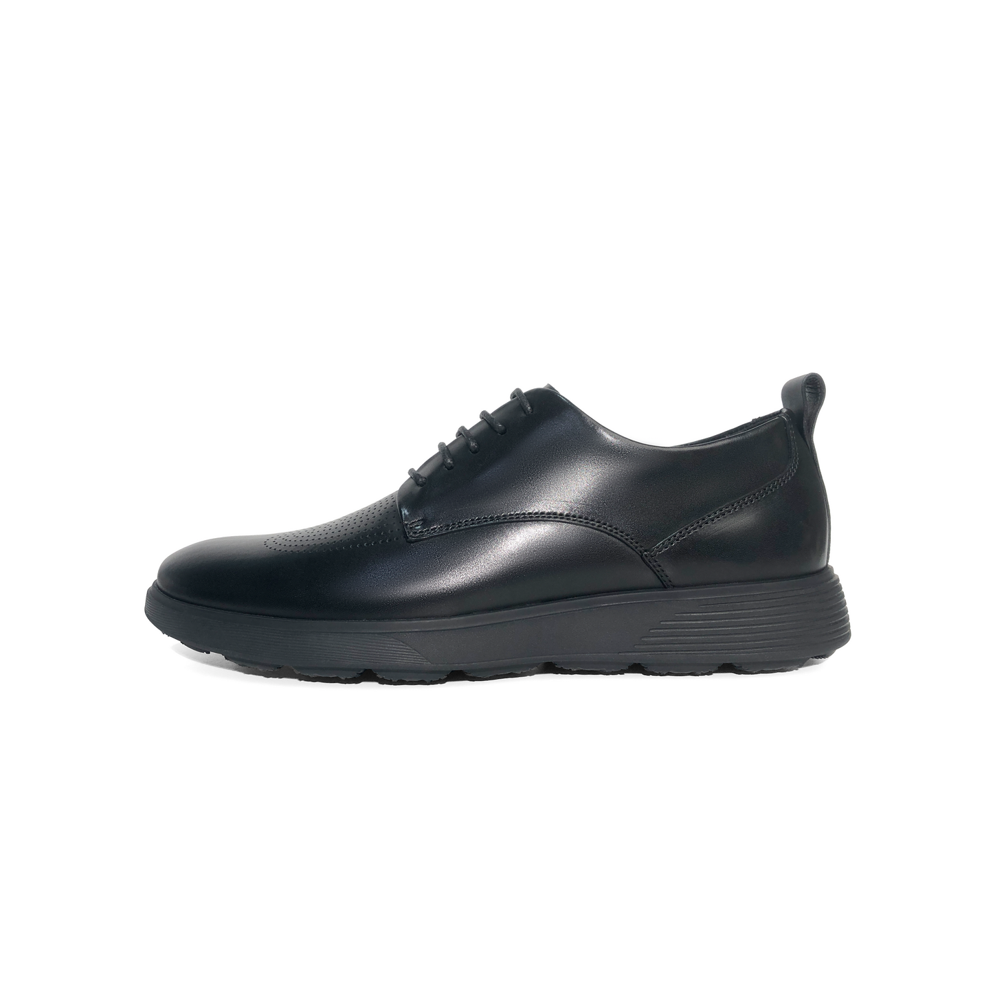 LAILE Polished Micro Perforated Plain Toe Oxford Trainers