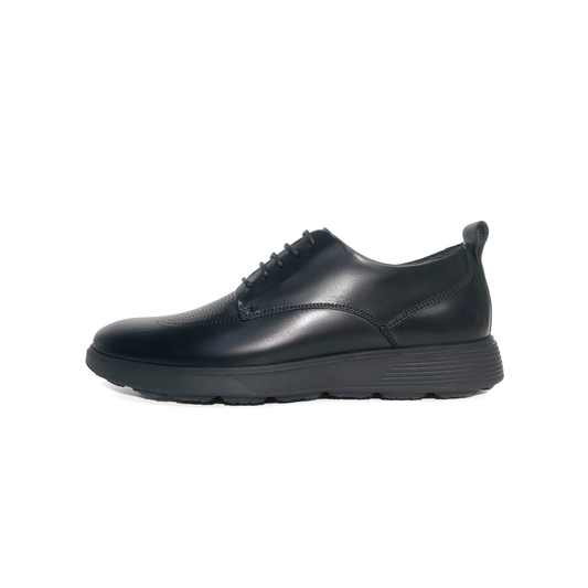 LAILE Polished Micro Perforated Plain Toe Oxford Trainers