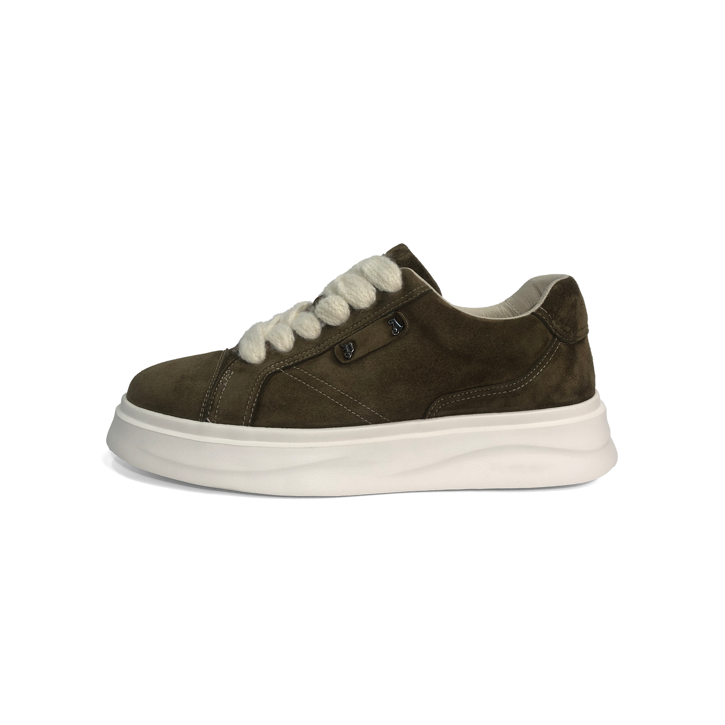 LAILE Hybrid Fabric Suede Toe Cap Platform Skate Sneakers