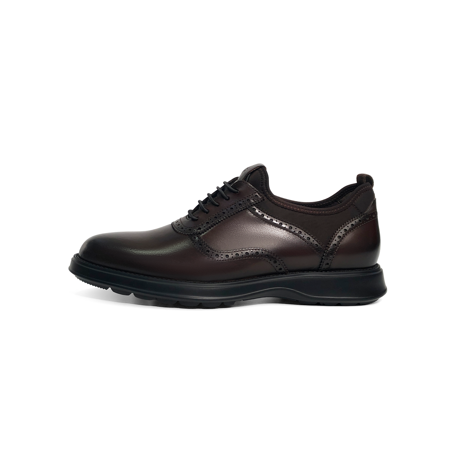Black Brogue Wingtip Hybrid Oxford Shoes