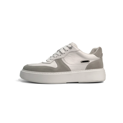 LAILE Hybrid Smooth Leather & Matte Nubuck Platform Skate Sneakers