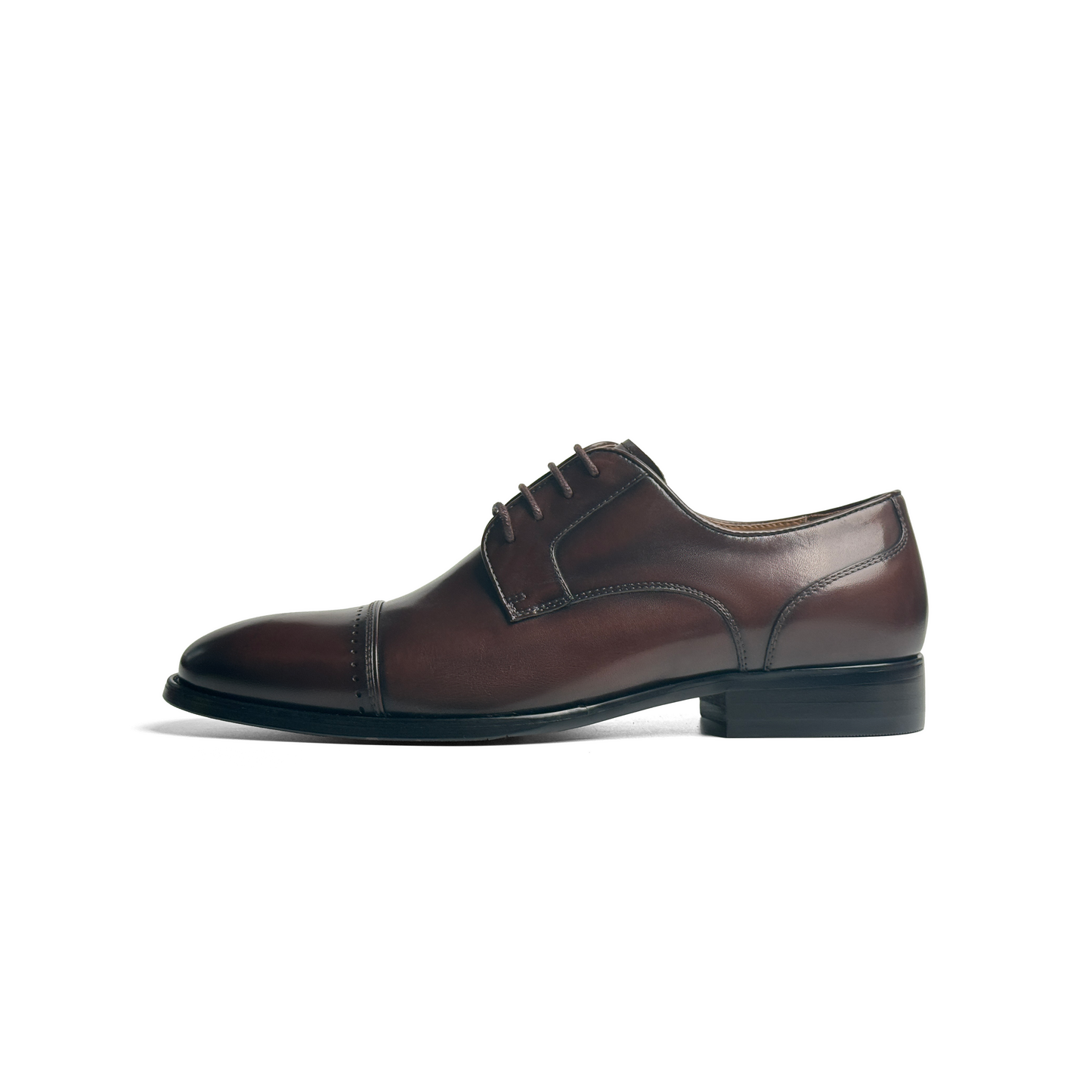 LAILE Hand Antiqued Cap Toe Oxford Dress Shoes
