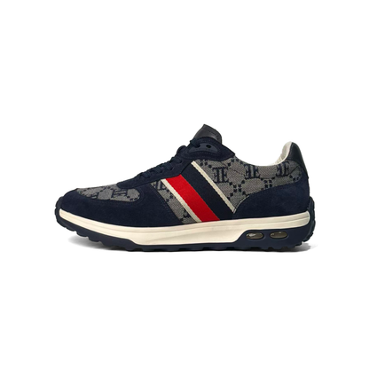 LAILE Monogram Jacquard Striped Air Cushion Platform Trainers
