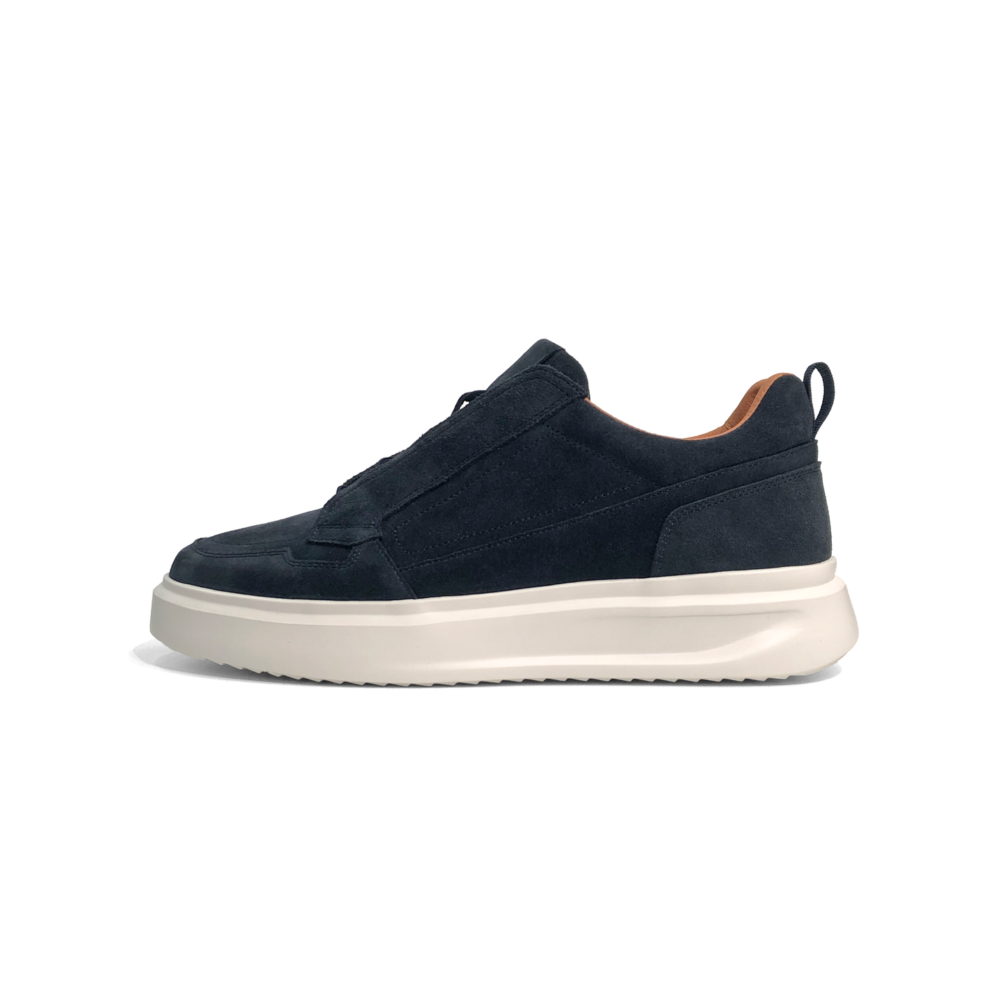 LAILE Matte Nubuck Laceless Slip-On Platform Skate Sneakers