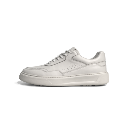 LAILE Smooth Full Grain Leather Platform Business Sneakers