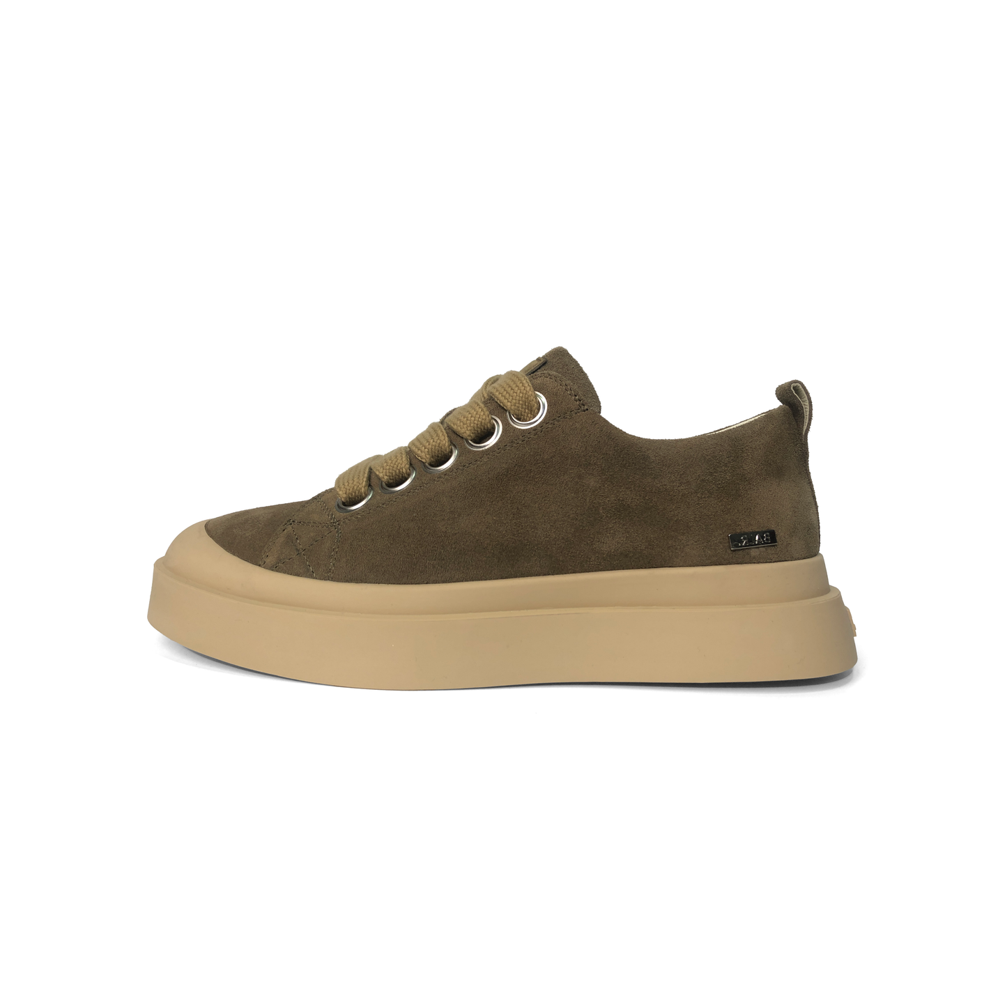 Laile Minimal Retro Suede Stacked Platform Sneaker 