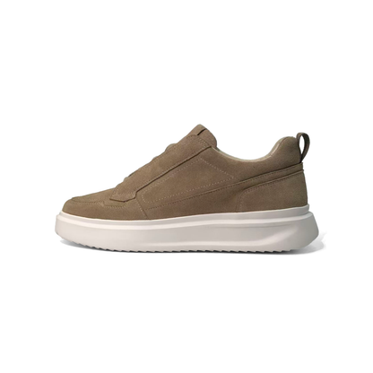 LAILE Matte Nubuck Laceless Slip-On Platform Skate Sneakers