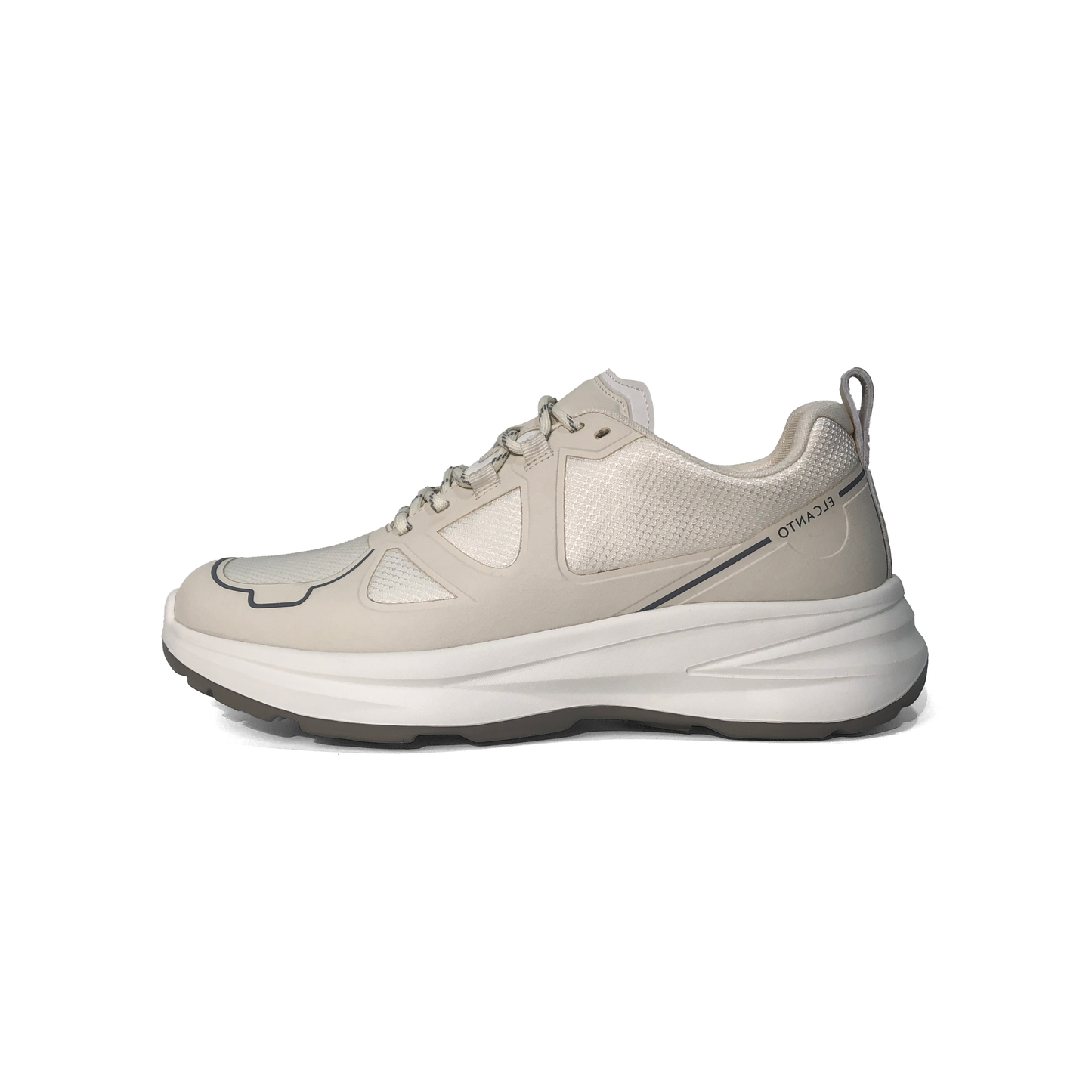 LAILE Breathable Knit Mesh Reflective Outline Platform Walking Trainers