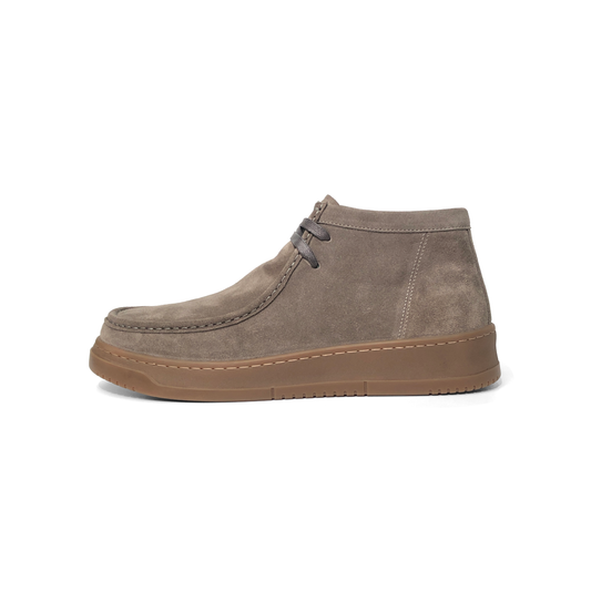 LAILE Matte Nubuck Moc Toe Two-Eye Chukka Ankle Boots